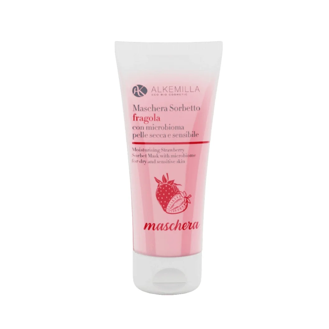 Maschera sorbetto alla fragola – Idratante e lenitiva per pelli secche sensibili - Alkemilla