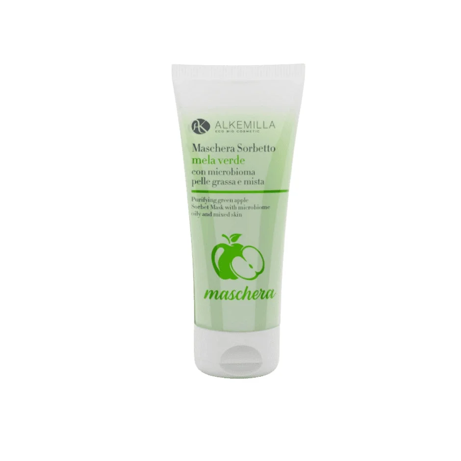 Maschera sorbetto alla mela verde – Purificante e riequilibrante per pelli miste grasse - Alkemilla