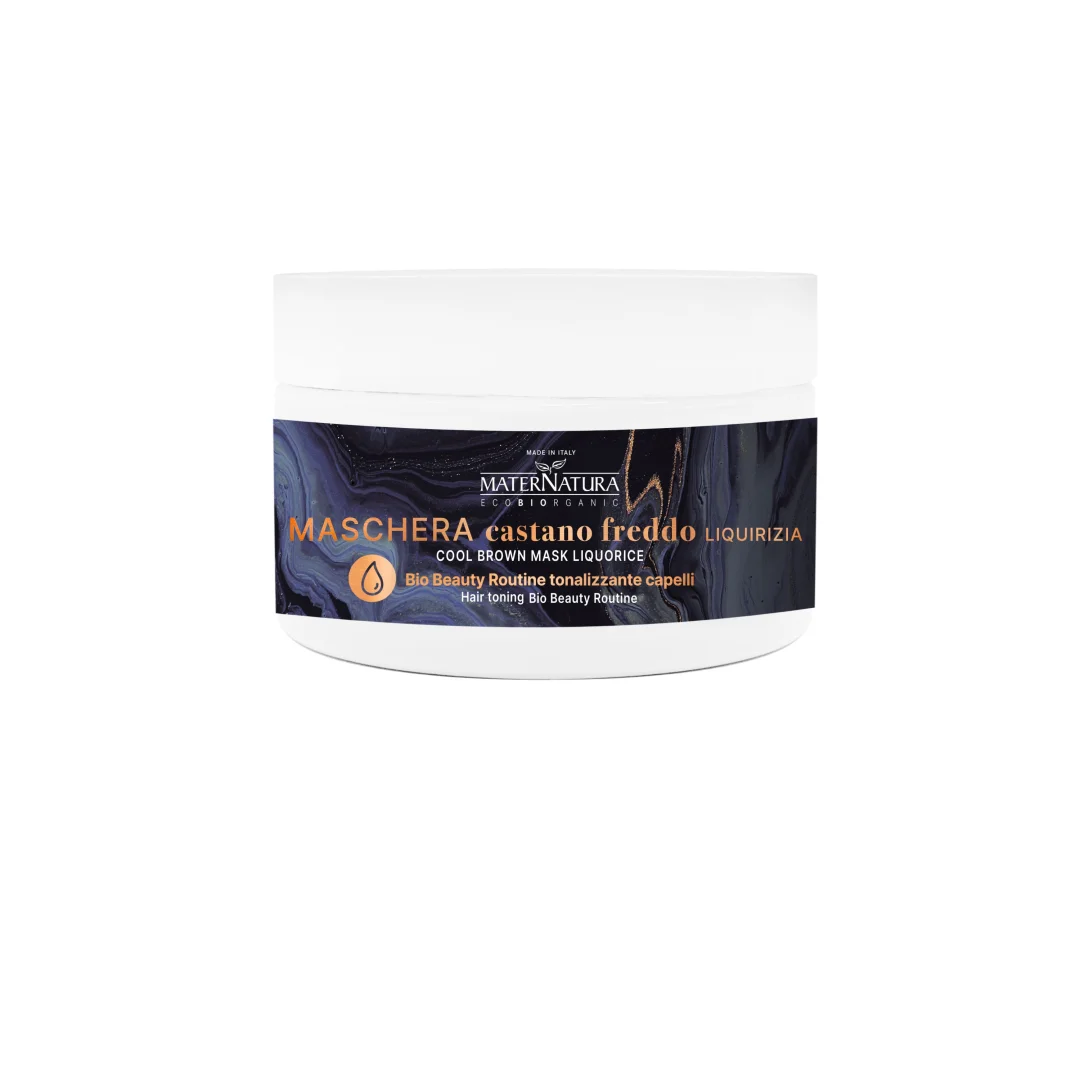Maschera Tonalizzante per Capelli - Castano Freddo Liquirizia - Maternatura