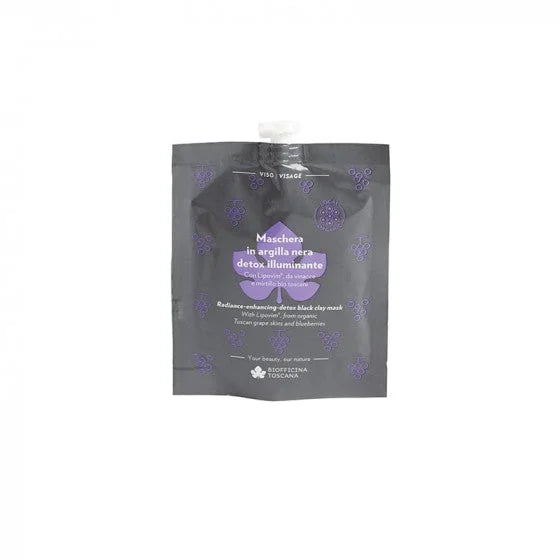 Maschera Viso Detox Illuminante ecobio all’Argilla Nera - Biofficina Toscana