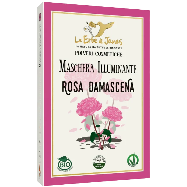Maschera Viso Illuminante alla Rosa Damascena - Le Erbe di Janas