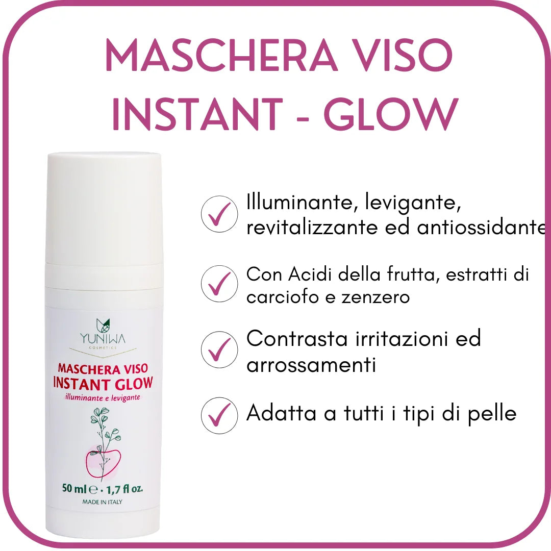 Maschera viso illuminante - Instant Glow - Yuniwa Cosmetics