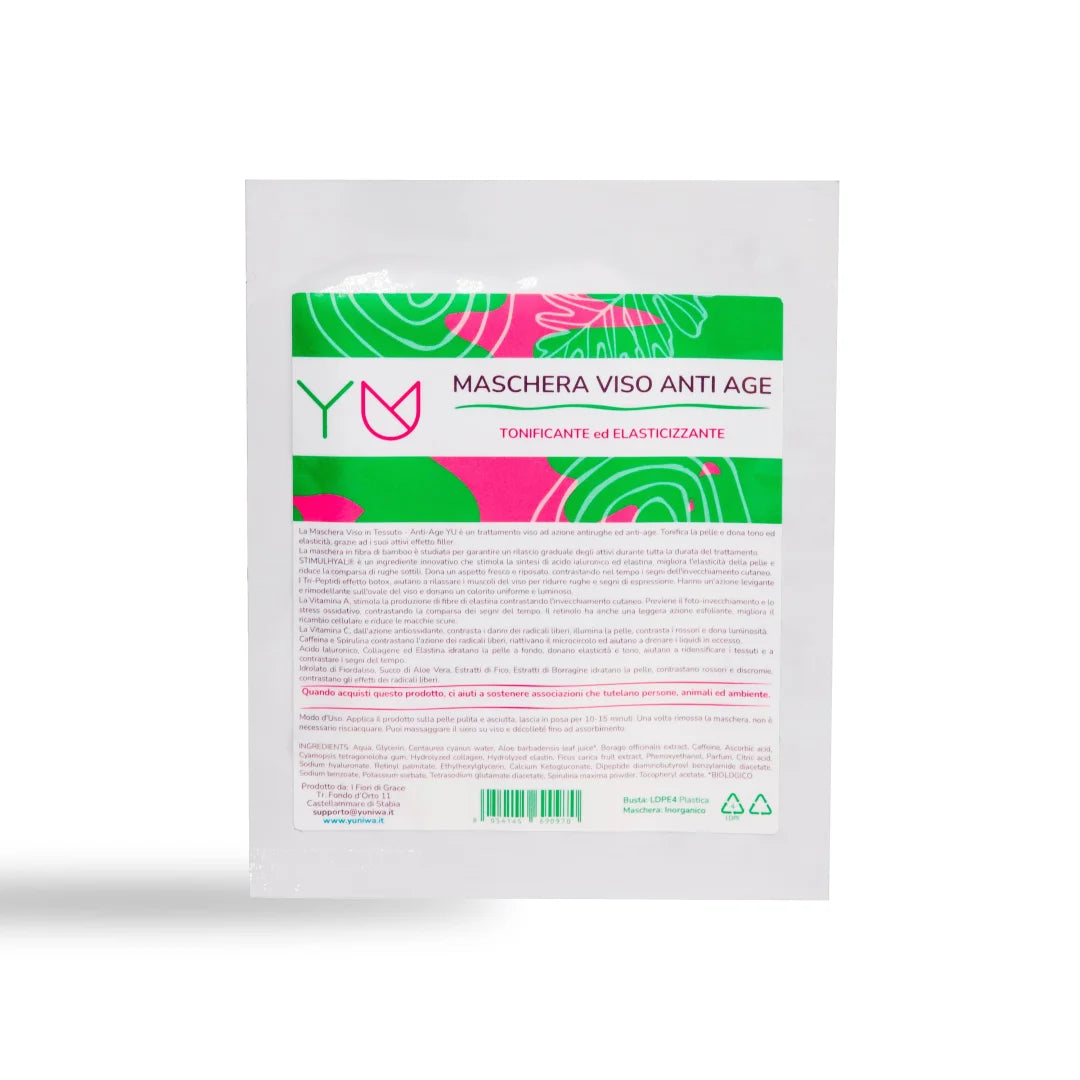 Maschera Viso in Tessuto - Anti-Age - Yuniwa Cosmetics