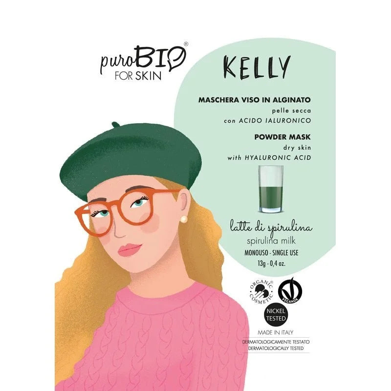 Maschera Viso Peel Off Pelle Secca - Latte di Spirulina - Purobio