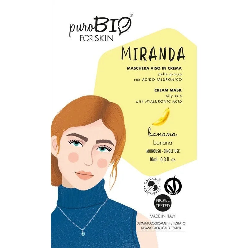 Maschera Viso Pelle Grassa - Banana - Purobio