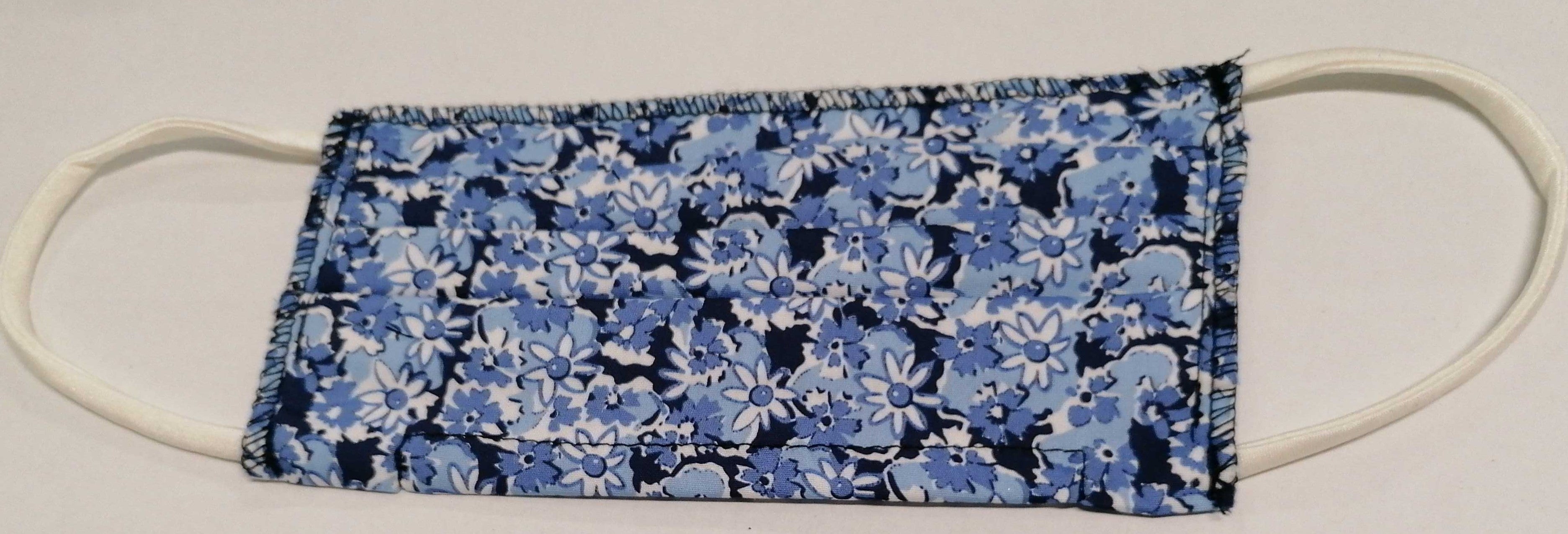 Mascherina Blu Fiori