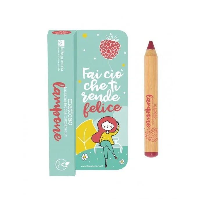 Maticao Lampone - Balsamo Labbra Colorato e Protettivo - La Saponaria