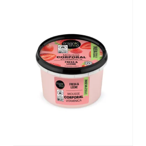 Mousse Corpo Idratante Fragole e Latte - Organic Shop