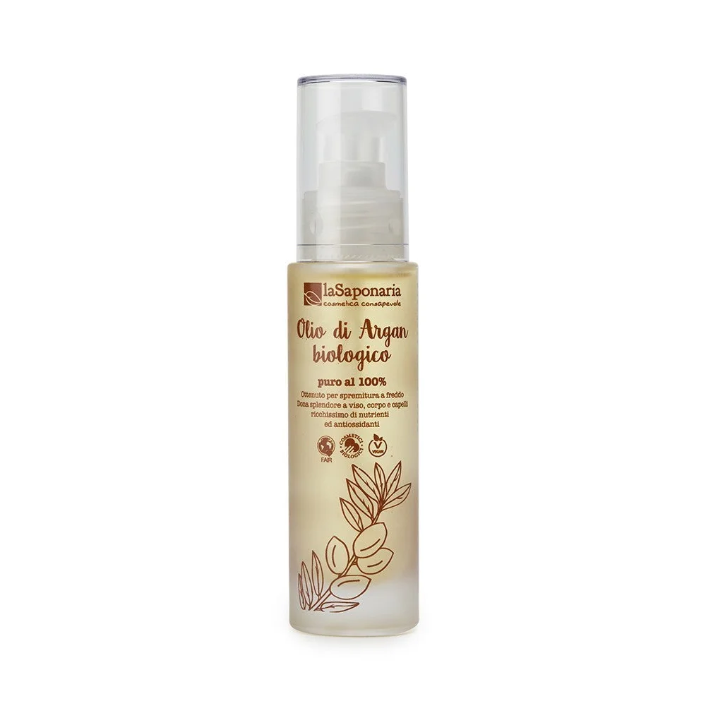 Olio di Argan Bio per Viso Corpo e Capelli - La Saponaria