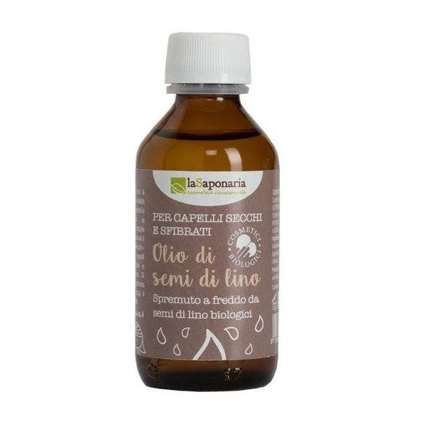 Olio di Semi Lino Bio per Capelli Secchi - La Saponaria