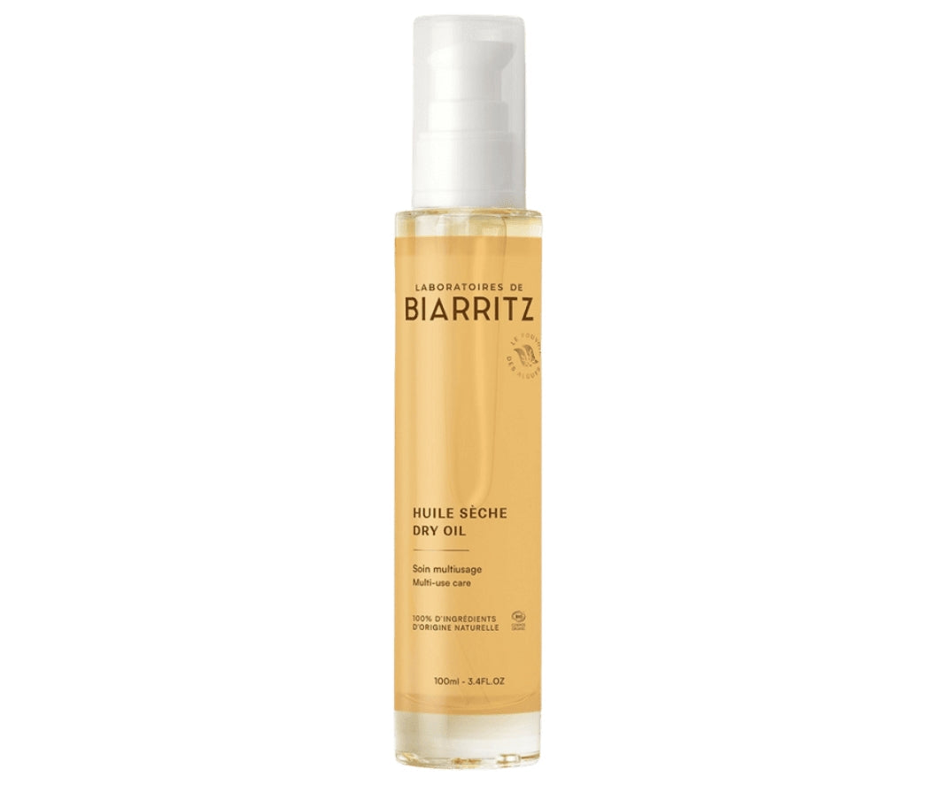 Olio Secco Biologico - Trattamento Multiuso Nutriente Viso Corpo e Capelli - Laboratoires de Biarritz