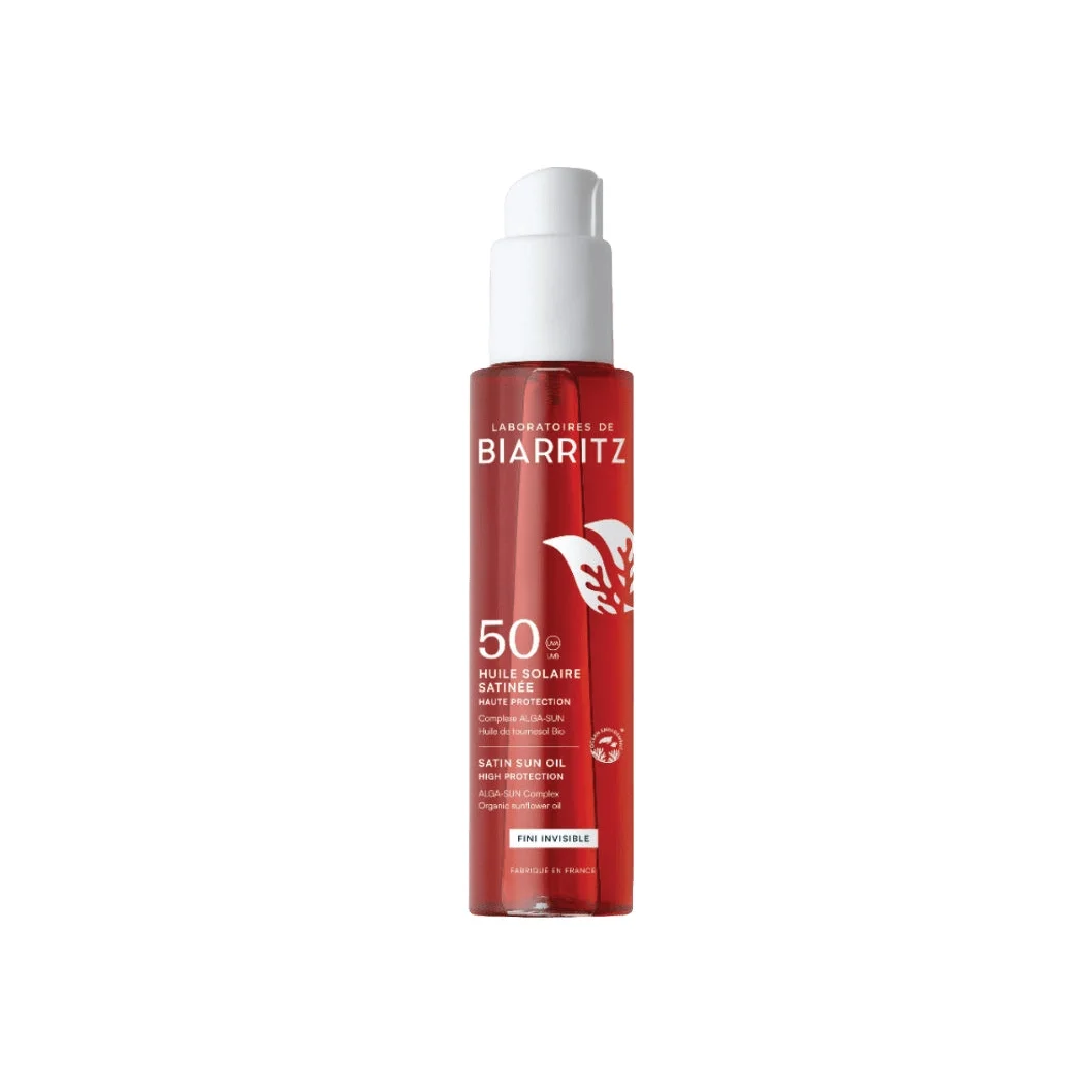 Olio solare satinato viso corpo e capelli SPF 50 - Laboratoires de Biarritz