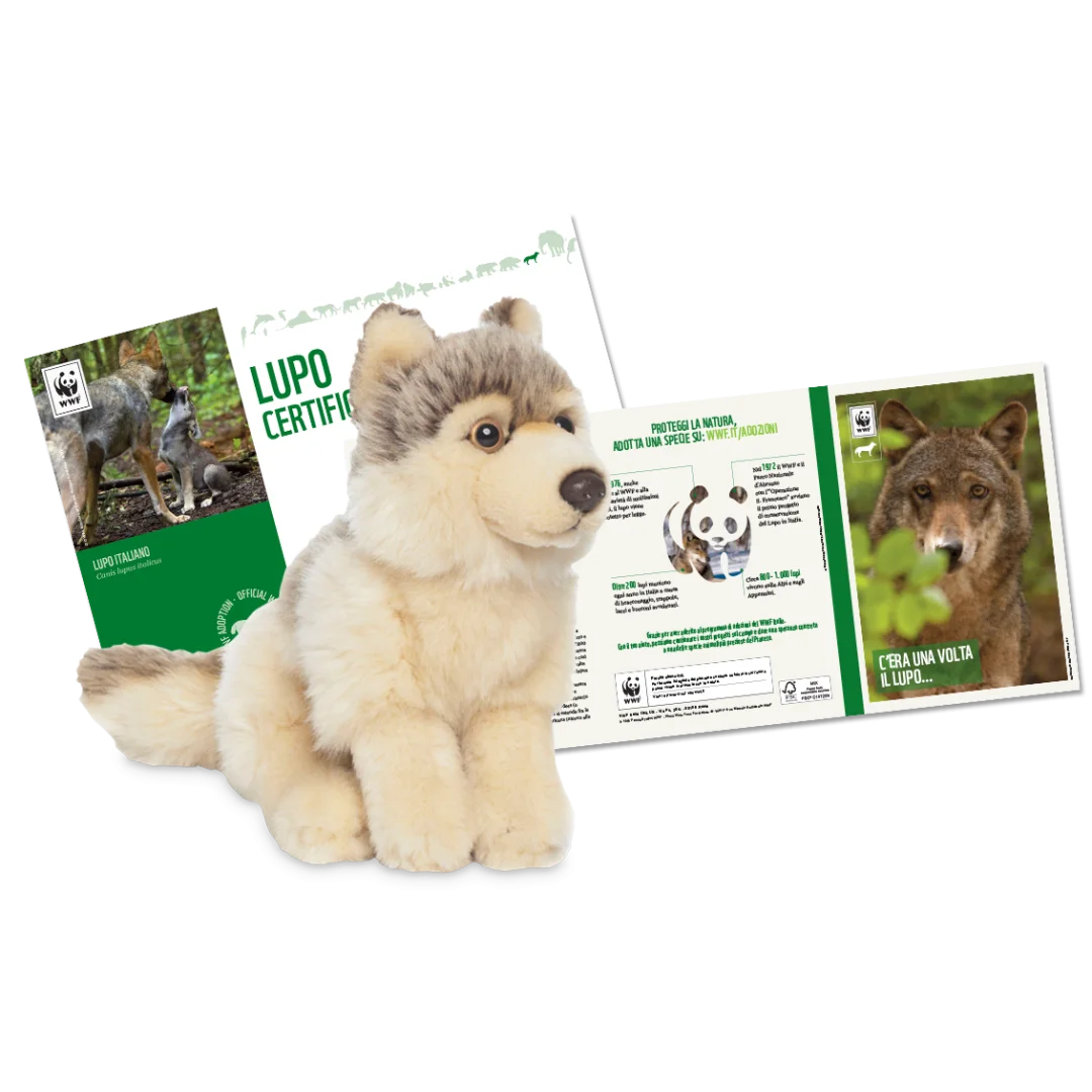 Peluche WWF - Lupo - Con contributo - Regali Solidali