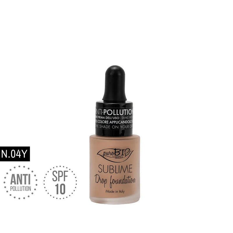 Fondotinta Liquido biologico Sublime Drop 04 Y - Purobio