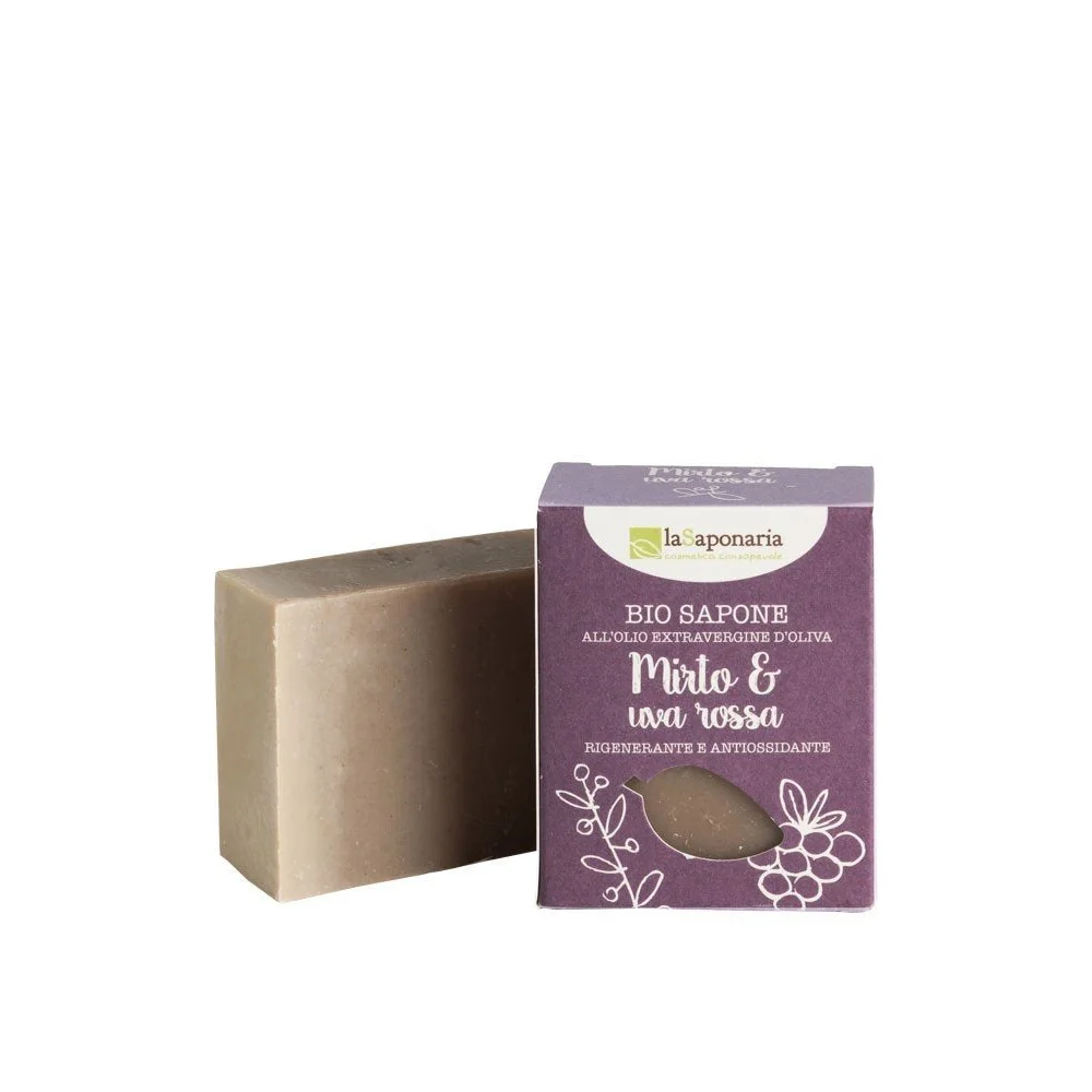 Sapone Bio Antiage Mirto e Uva Rossa - La Saponaria