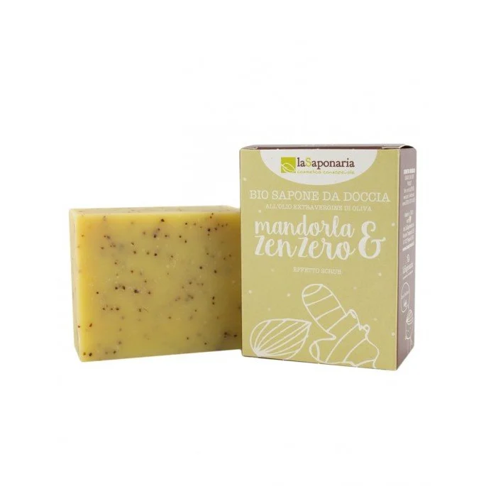 Sapone da Doccia Addolcente e Tonificante con Mandorla Zenzero - La Saponaria