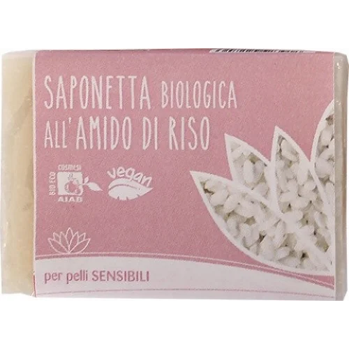 Saponetta all’Amido di Riso per Pelli Sensibili - Fior Loto