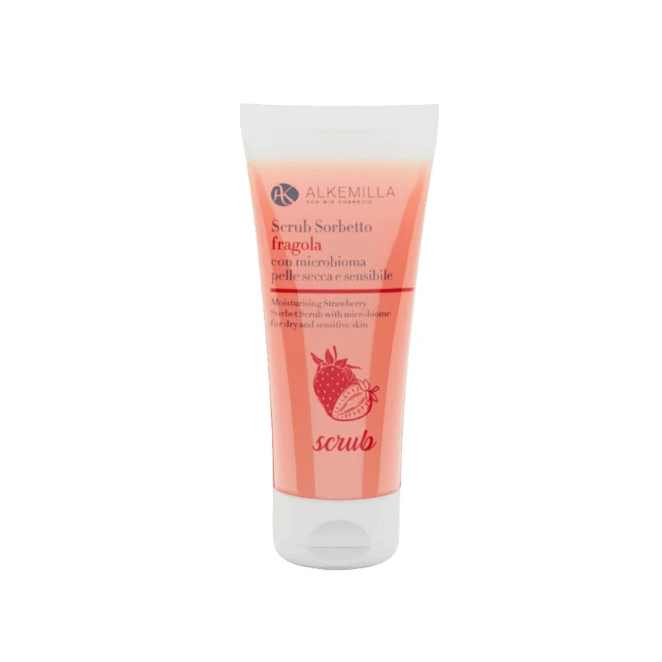 Scrub sorbetto alla fragola – Esfoliante viso per pelli sensibili - Alkemilla