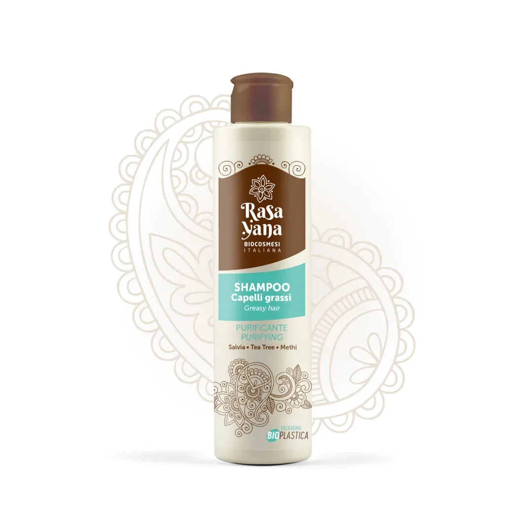 Shampoo Ayurvedico Purificante per Capelli Grassi - Rasayana