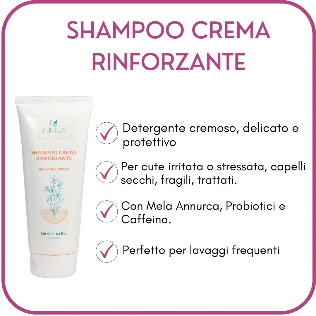 Shampoo Crema Rinforzante - Travel Size 50 ml - Gift Yuniwa Cosmetics