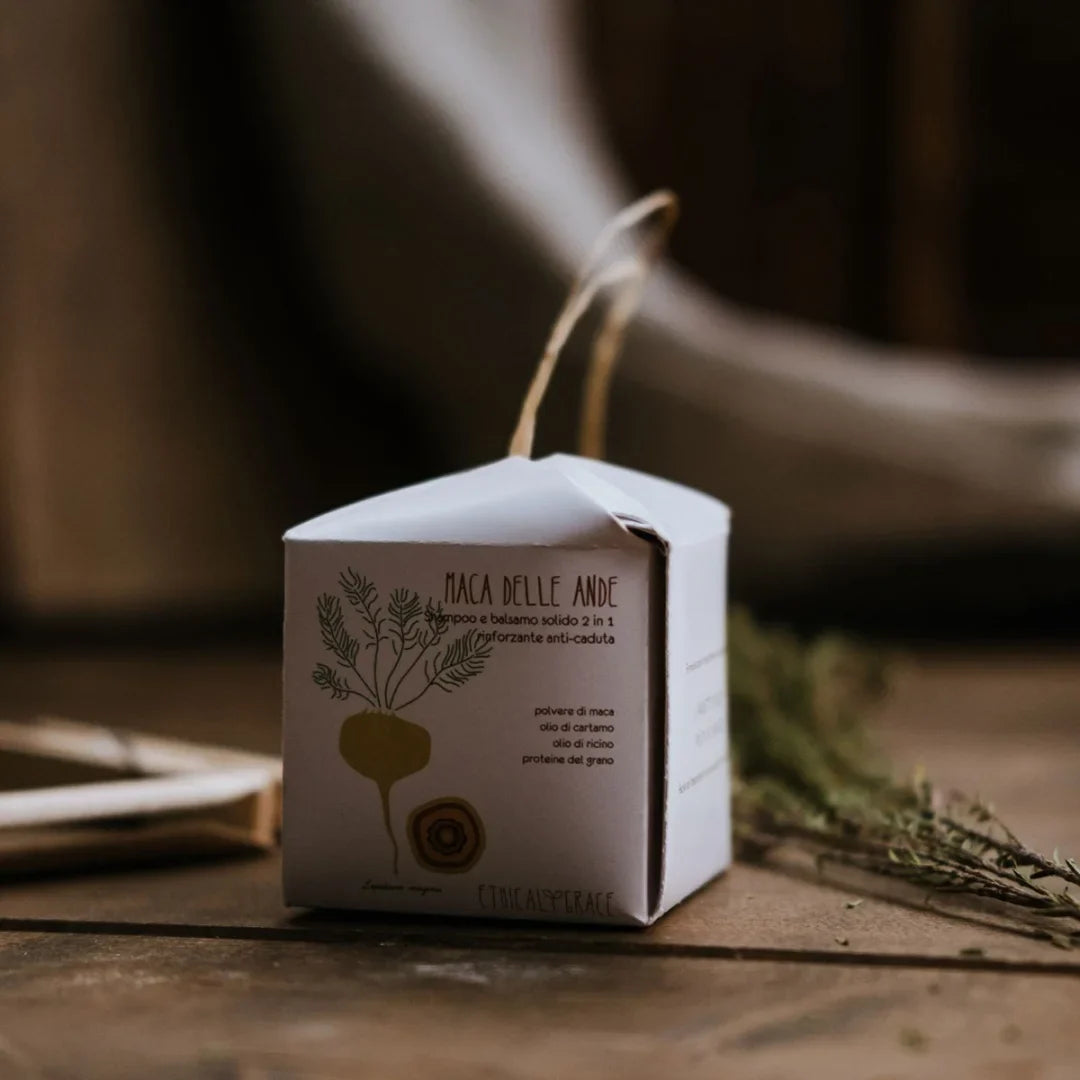 Shampoo e Balsamo Solido 2 in 1 Anticaduta - Maca delle Ande - Ethical Grace