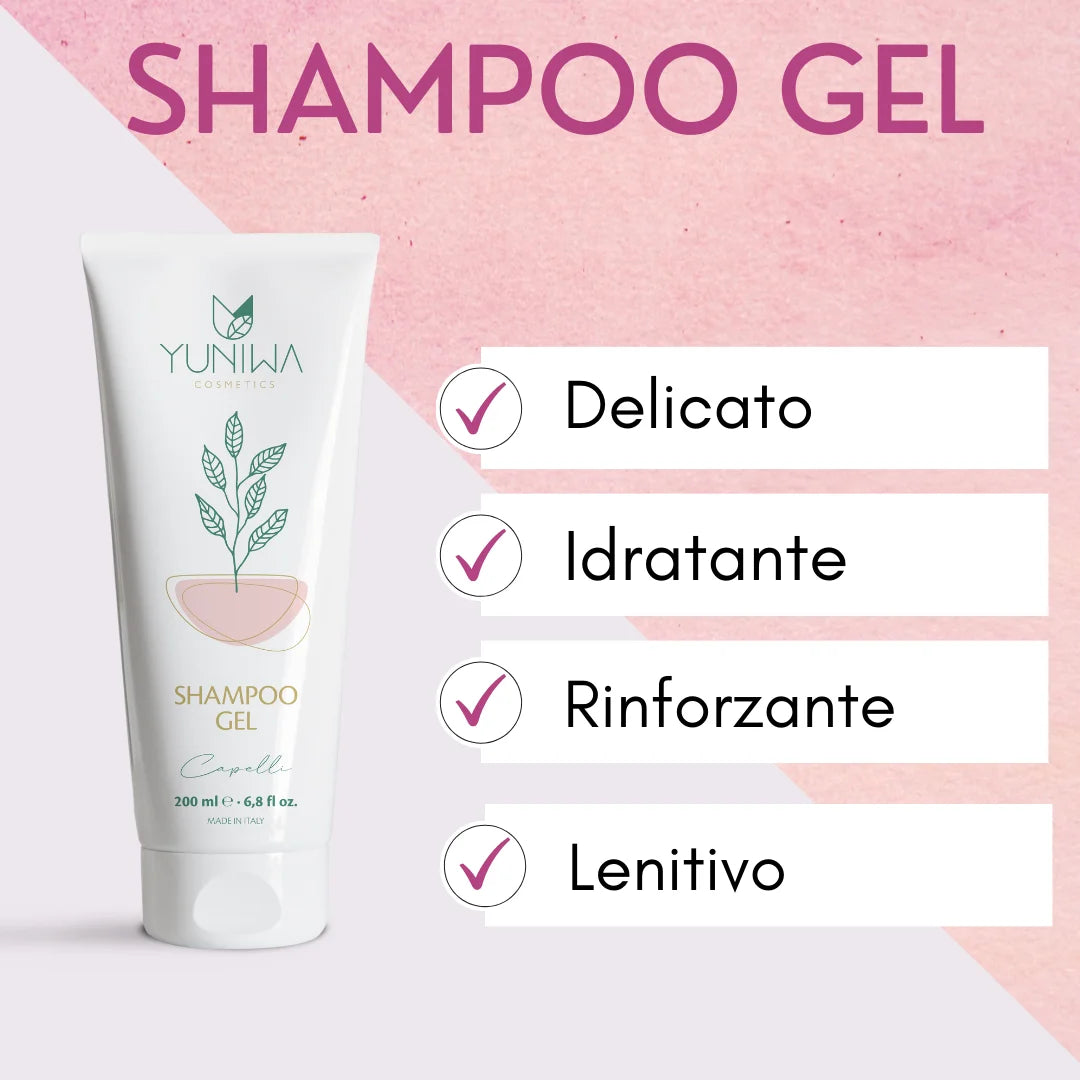 Shampoo Gel Rinforzante - Family Size - Yuniwa Cosmetics
