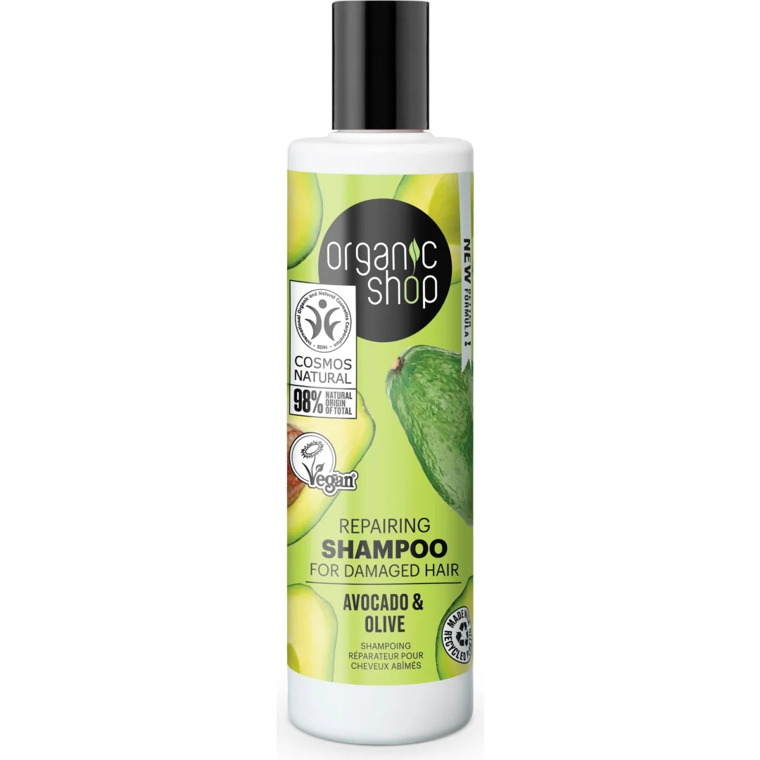 Shampoo Riparatore con Avocado ed Oliva - Organic Shop