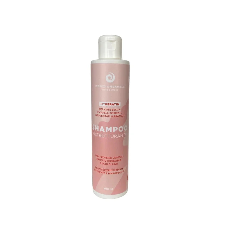 Shampoo Ristrutturante per cute secca e capelli sfibrati decolorati o trattati MY KERATIN - My Sezione Aurea