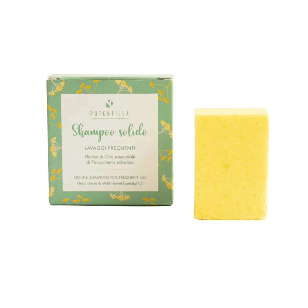 Shampoo Solido Lavaggi Frequenti - Elicriso & Finocchietto Selvatico - Potentilla