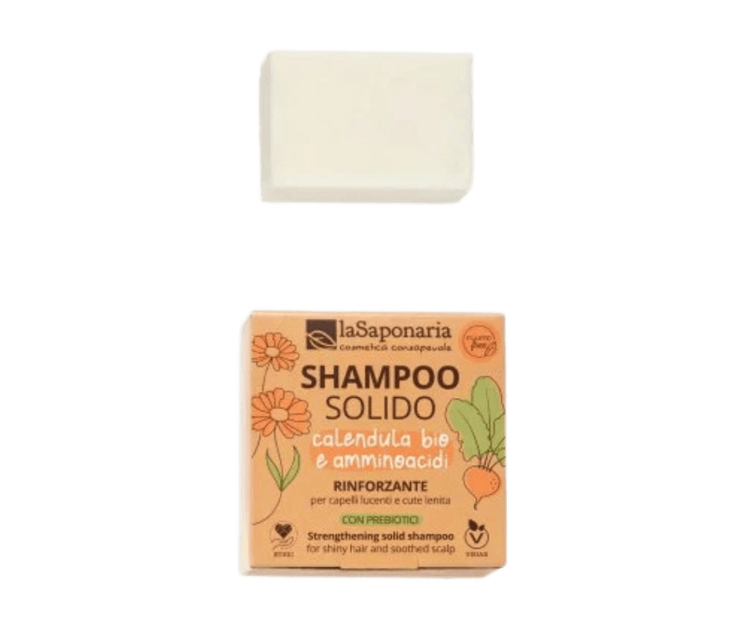 Strengthening and soothing solid shampoo for sensitive skin