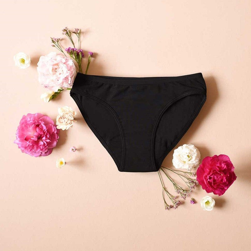 Black Menstrual Briefs - Size L