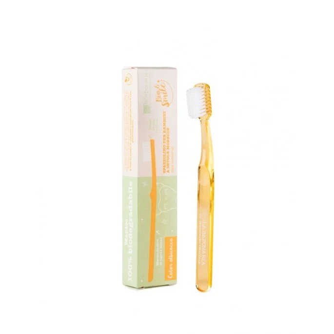 Spazzolino vegetale Bimbi con Acetato di Cellulosa - Albicocca - La Saponaria