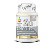 Zinco 15 - Integratore per sistema immunitario pelle capelli - Optima Naturals